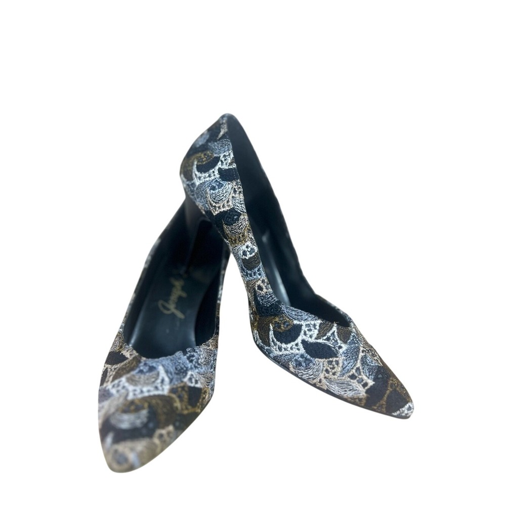 Vintage 90s‎ Joseph Loren Tracy Tapestry Pumps Heels Multicolor Pointed Toe Sz 8